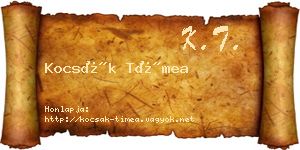 Kocsák Tímea névjegykártya